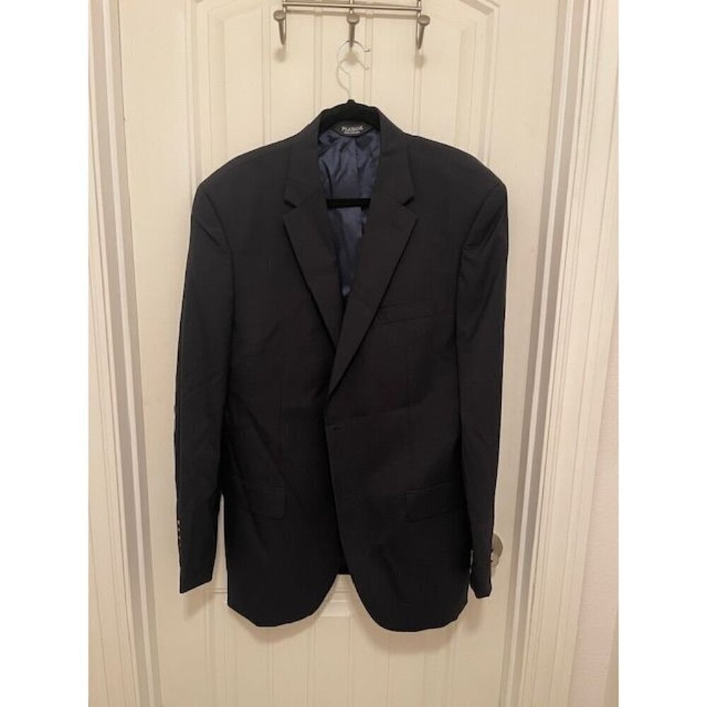 Jos A. Bank Executive Blazer Traditional Fit Men's 42L Black‎ 100% Wool